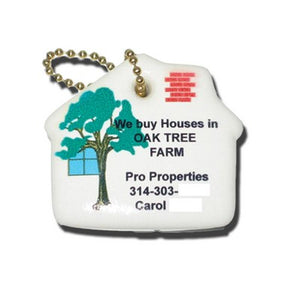 DBA House Shape Key Float Keychain - Your Logo
