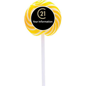 DBA Whirly Lollipop with Your Logo Decal
