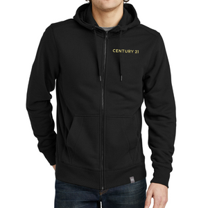 CLOSE OUT - Black New Era® French Terry Full-Zip Hoodie - Mens