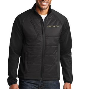 DBA Hybrid Soft Shell/Quilted Back and Front Panel Jacket
