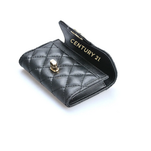 Luxury Quilted Leather Business Card Holder