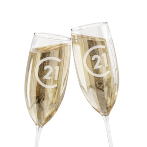 Seal Champagne Glasses - 2 Glasses