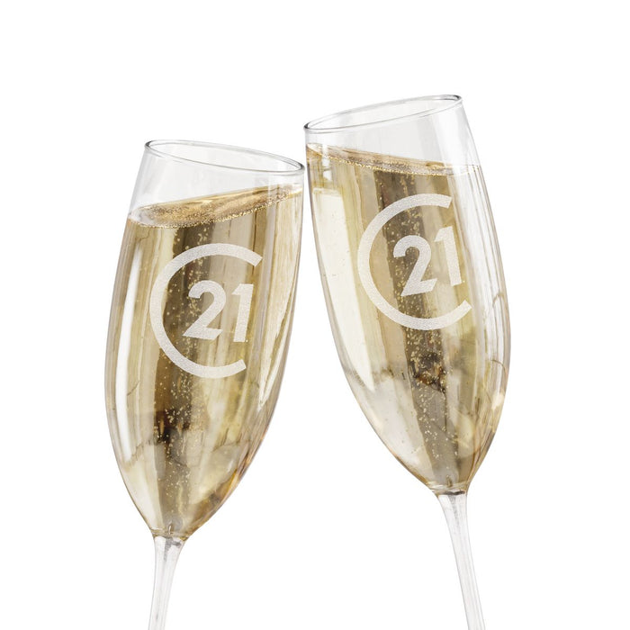 Seal Champagne Glasses - 2 Glasses