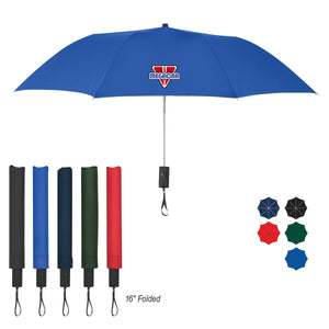 Rubberized Handle Telescopic Umbrella - Personalized