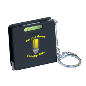 Square Level Tape Measure Keyring - Your Logo/Name