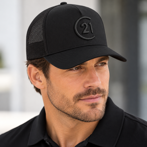 Seal Logo Black Trucker Hat