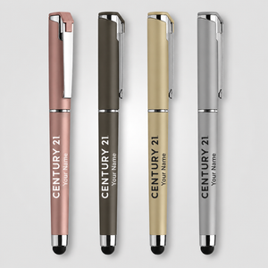 Islander Softy Metallic Gel Pen with Stylus | Personalized