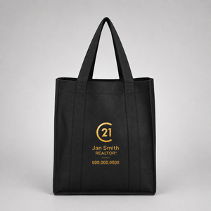 North Park Shopping Bag | Metallic Gold Print,  Personalized