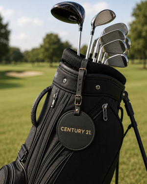 Black Wordmark Golf Bag Tag