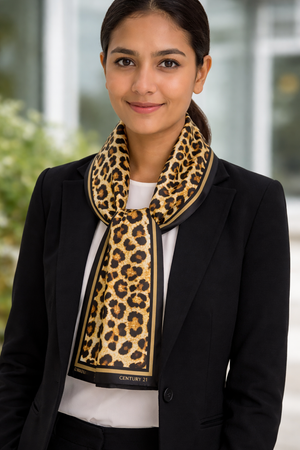 Wordmark Leopard Scarf - NEW