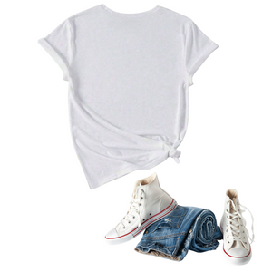 Roll Sleeve White Tee with Metallic Gold Logo - C21 Collection