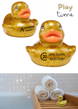 Glitter Rubber Duck - Your Logo/Name