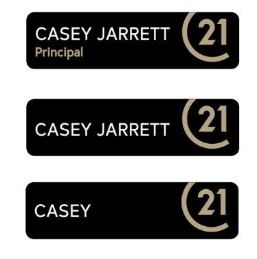 C21 Name Badge - Pin Back