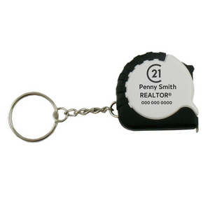 Curve Tape Measure Keychain - Your Logo/Information