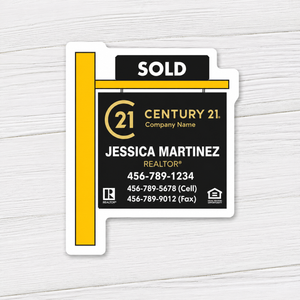 Real Estate Sign Post Fridge Magnet | Personalized with Your Information/Message