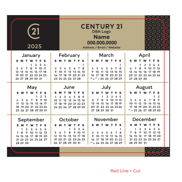 DBA 2025 Calendar Fridge Magnet