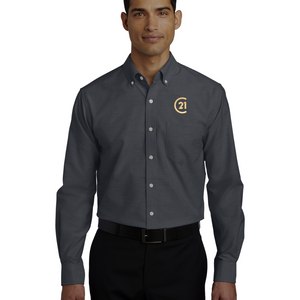 Oxford Button Down Shirt C21 Logo, Black