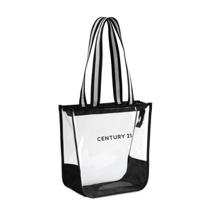 CENTURY 21 Clear Zippered Stadium Bag- Stocked
