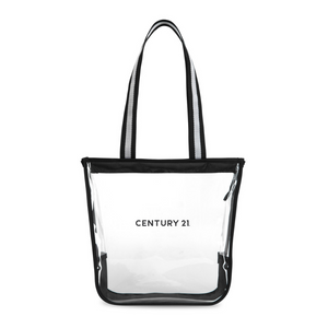 CENTURY 21 Clear Zippered Stadium Bag- Stocked