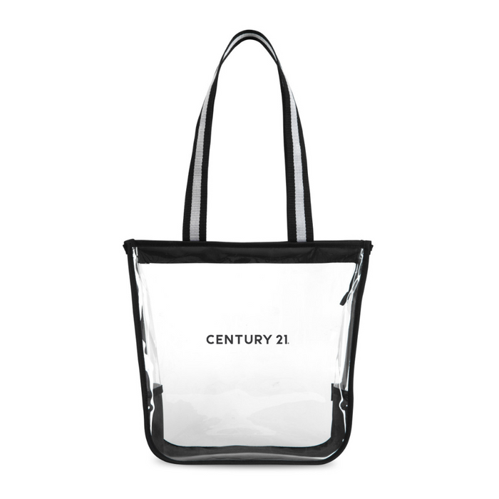 CENTURY 21 Clear Zippered Stadium Bag- Stocked