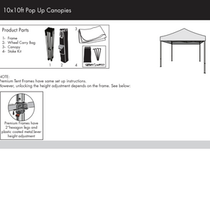 Gazebo Tent - 6.5ft x 6.5ft