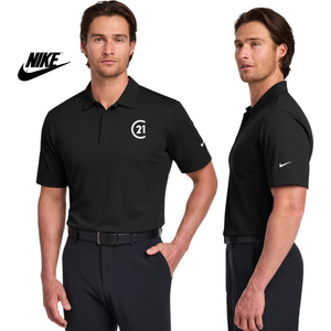 Nike Dri-FIT Vertical Mesh Polo – Black