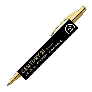 Gold Metallic Elite Wrap Pen - Your Logo - FREE SHIPPING