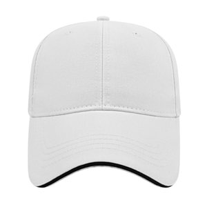 Cotton Sandwich White/Black Cap - Personalized