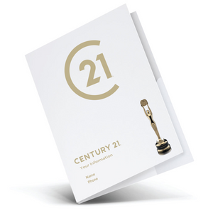 White 14pt Pocket Folder - Personalized