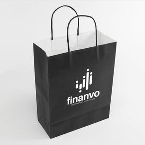 Black Kraft Paper Bag - Personalized