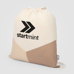 Triad Cotton Drawstring Backpack - Personalized