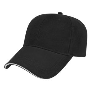 Cotton Sandwich Black/White Cap - Personalized