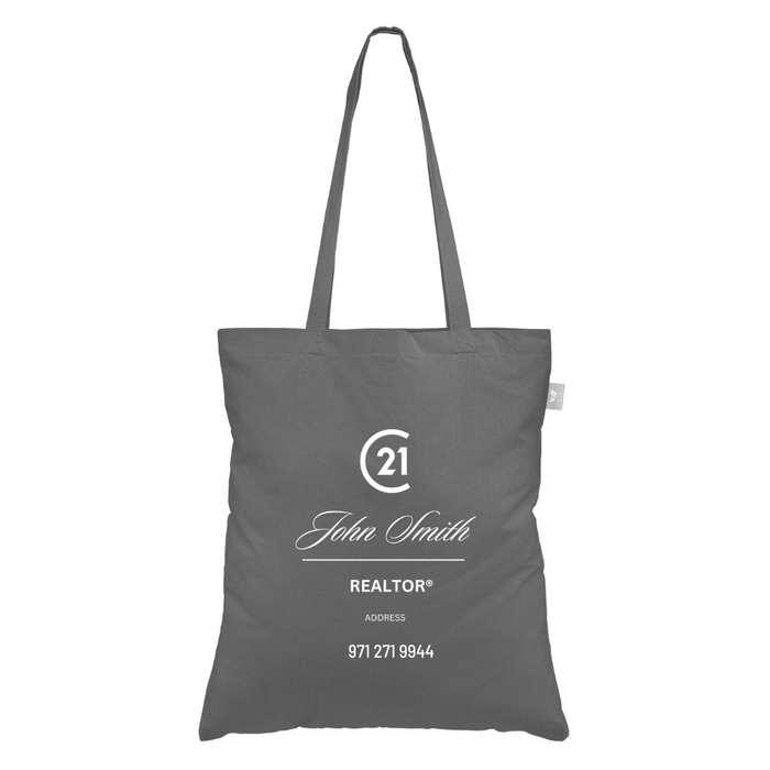 Geo 5oz Recycled Cotton Tote - Your logo - FREE SHIPPING