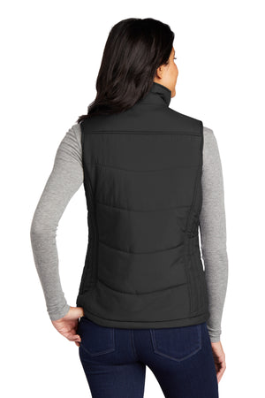 DBA Embroidery - Black Ladies Quilted Vest