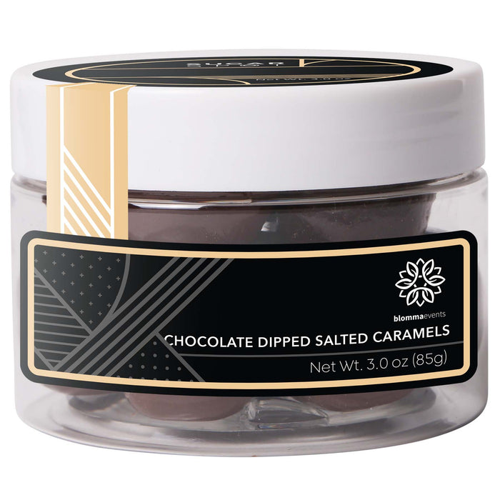 Chocolate Dipped Salted Caramel Jar - Your Logo Label