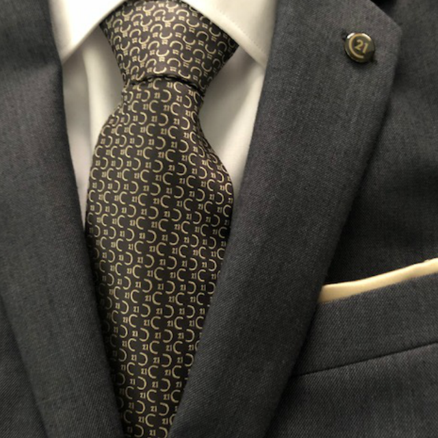 Obsessed Charcoal Pattern Tie