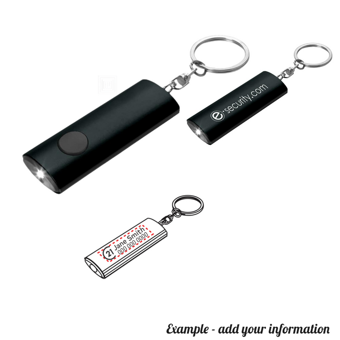 Compact Keychained Flash Light - Your Logo