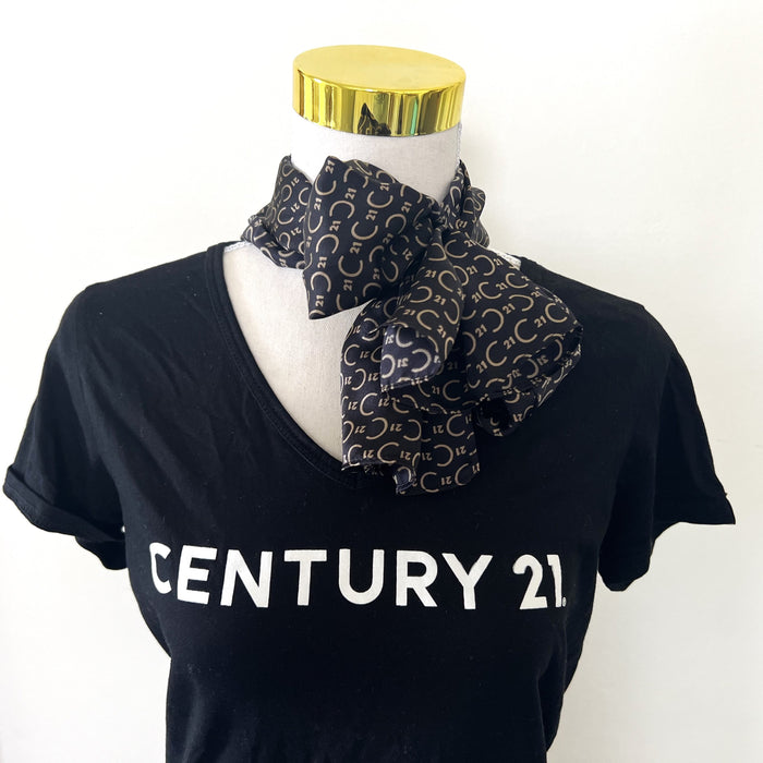 Obsessed Black C21 Pattern Scarf Long